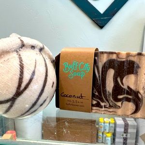 Coconut Buff City Soap and Bath Bomb